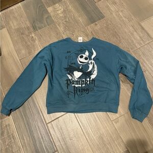 Turquoise Nightmare Before Christmas Pullover Sweatshirt
